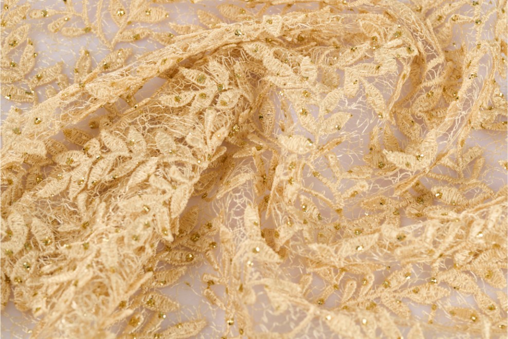 Tulle Broidery Glitter Printed